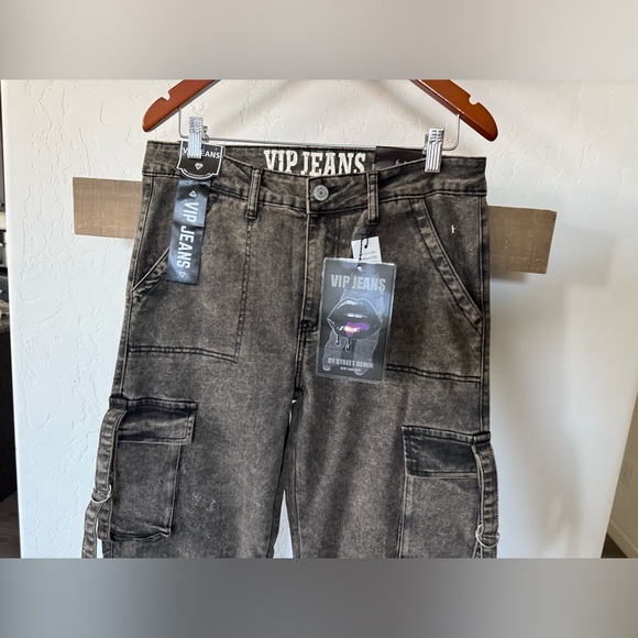 VIP Jeans|Women’s Dark Gray Olive Cargo Pants,deep pockets•••Size 13/31–NWT - Picture 2 of 14